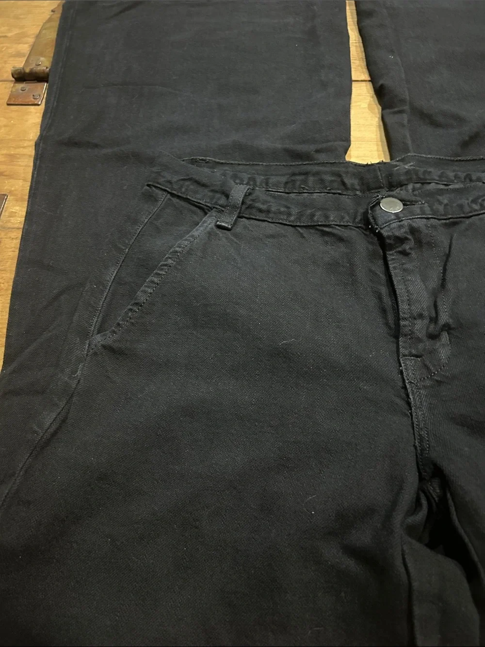 J Brand Black High-Rise Wide Leg Cotton/Linen Pants Size 26 - Picture 3 of 9
